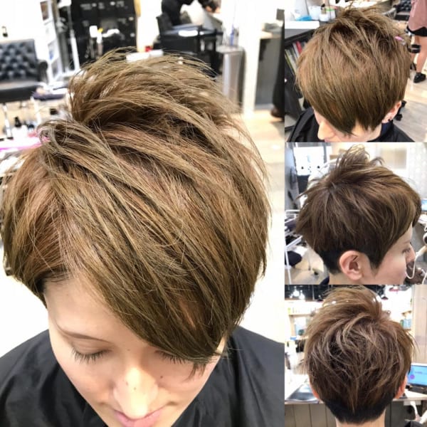 アシメ×ツーブロック×N.カラー【オリーブアッシュ】