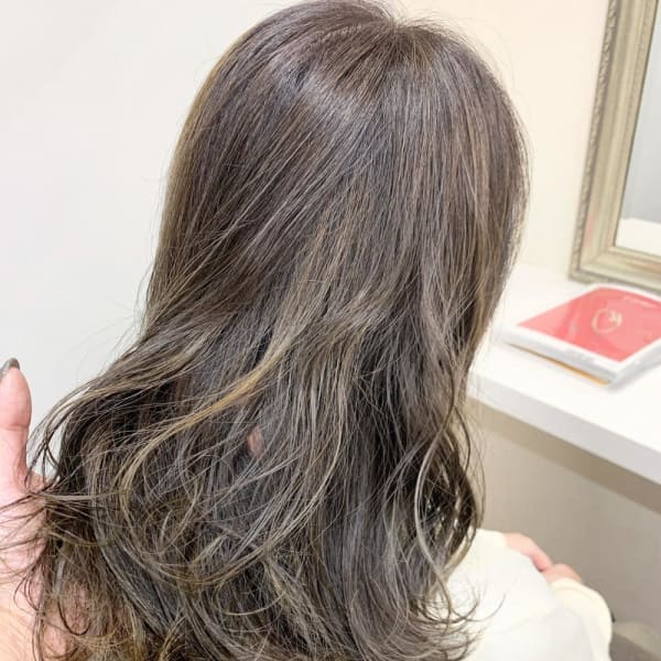 40代ママ×実はハイライト入り白髪染め