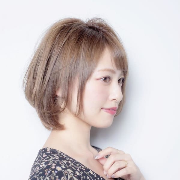 【池袋Euphoria松本】小顔耳かけ丸みショート大人ボブ
