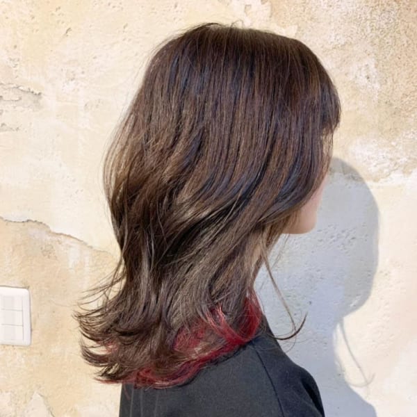 【flor 戸塚】*インナーカラー+バーガンディレッド*