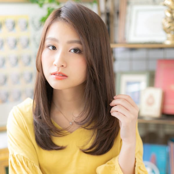 美人顔☆大人かわいいツヤセミロング 伸ばしかけ