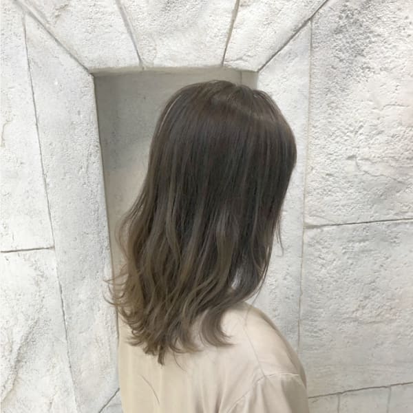 毛先明るめの白髪染め