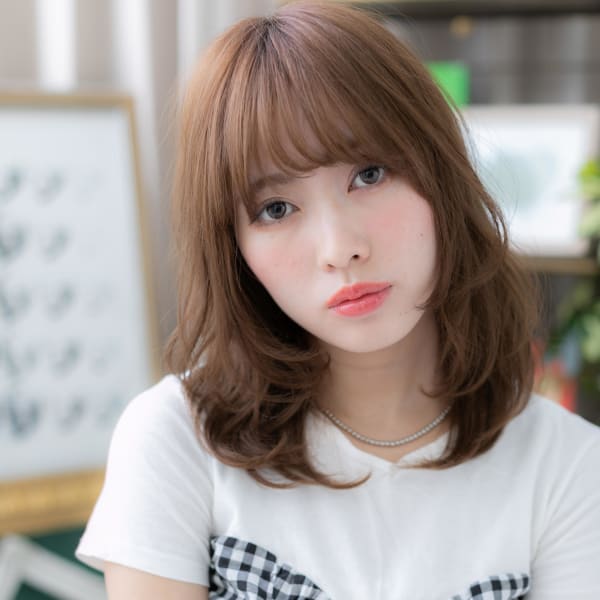 【オススメ順】40代/パーマ/レイヤー/セミロングの髪型・ヘアスタイル 楽天ビューティ