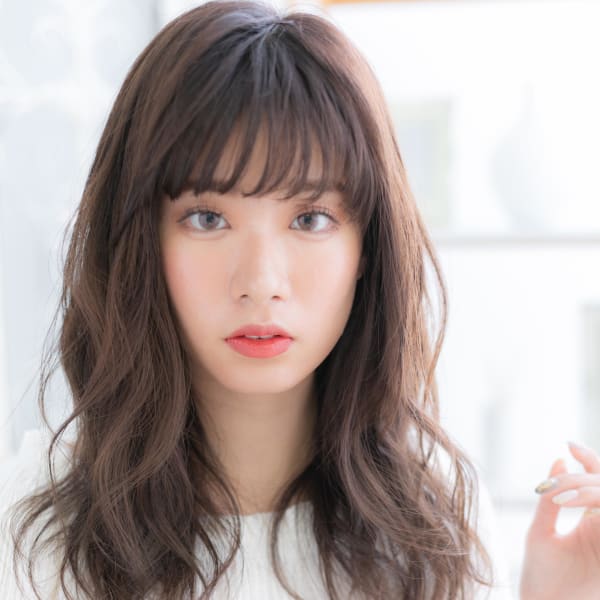 耳かけも◎くせ毛風エアウェーブセミディ ルーズ