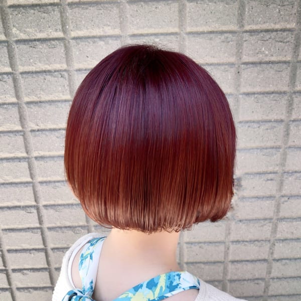 ミニボブ×チェリーピンク|トリートヘアデザイン西船橋店