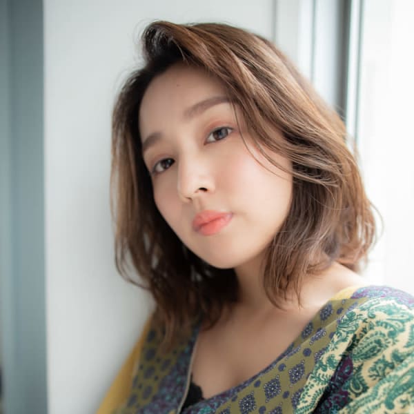 前髪無し×ミディアムボブ