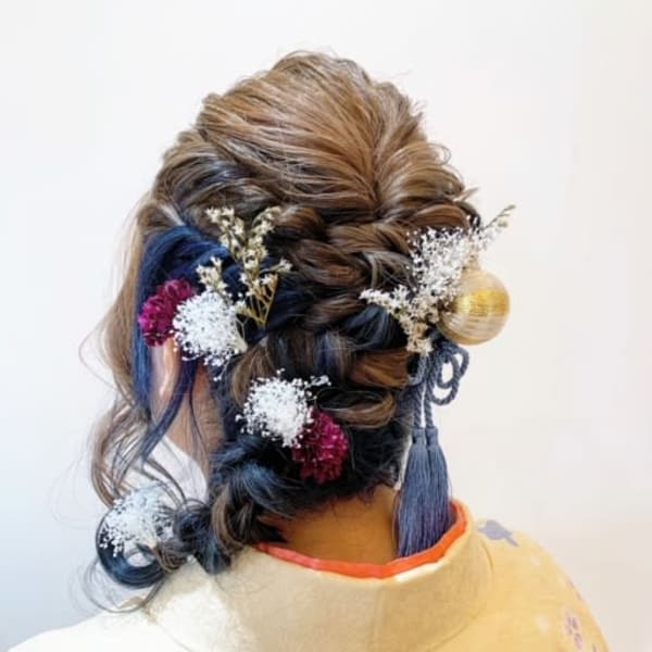 編み下ろしヘアセット☆