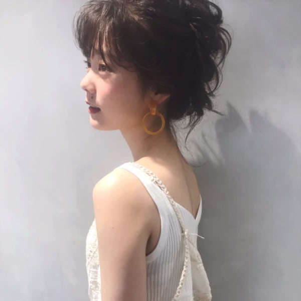 カジュアルアレンジ/ゆるめお団子ヘア