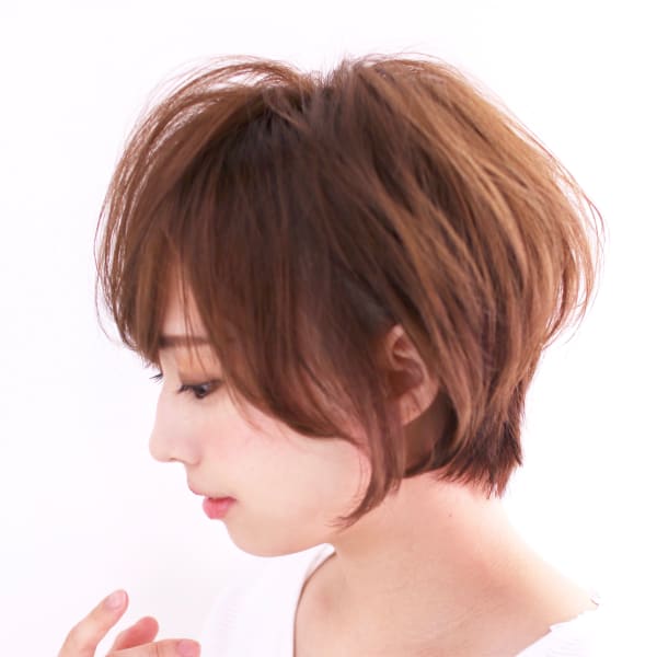 40代からのショートボブパーマA675