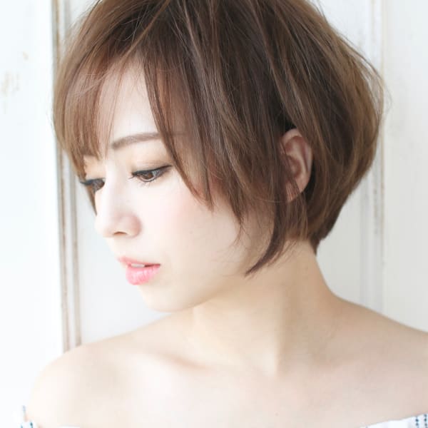 40代からのショートボブパーマA669