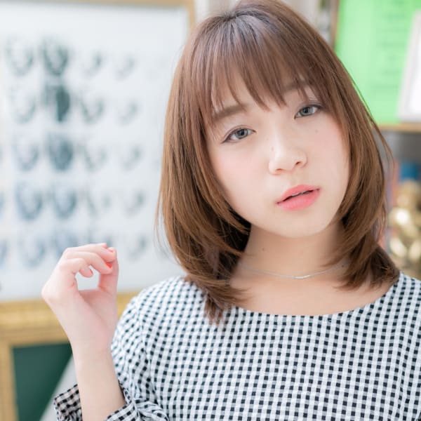 オススメ順 ストレートパーマ レイヤー ミディアムの髪型 ヘアスタイル 楽天ビューティ