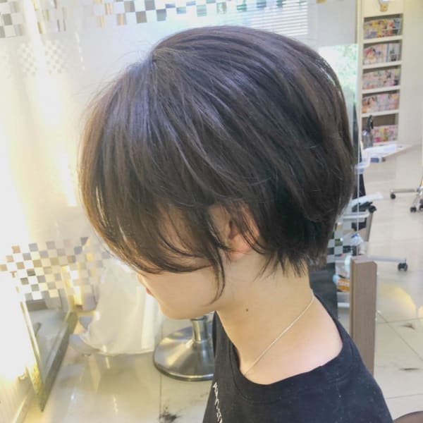 抜け感カジュアルショートボブ