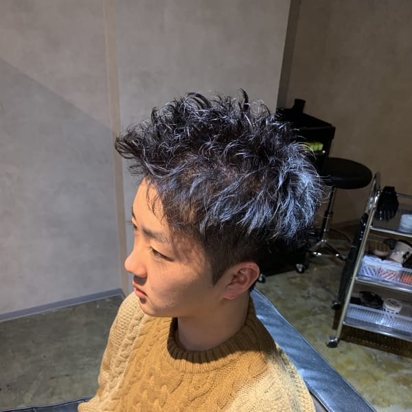 ショートパーマアップバング