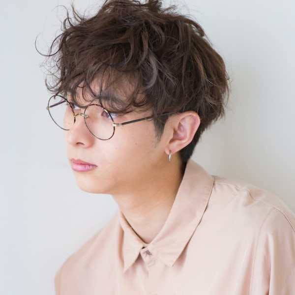 【aRietta秋山すみれ】くせ毛風パーマ2ブロックマッシュ