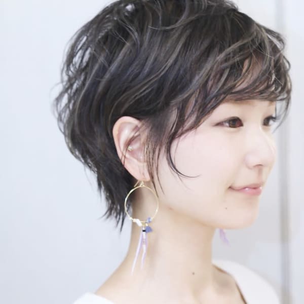 ダークブルー3Dカラー× エアリーショート