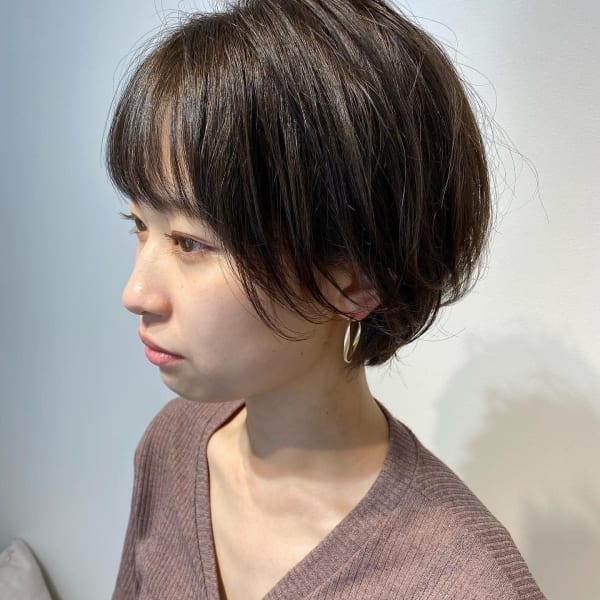 耳かけ丸みショート|トリートヘアデザイン西船橋店