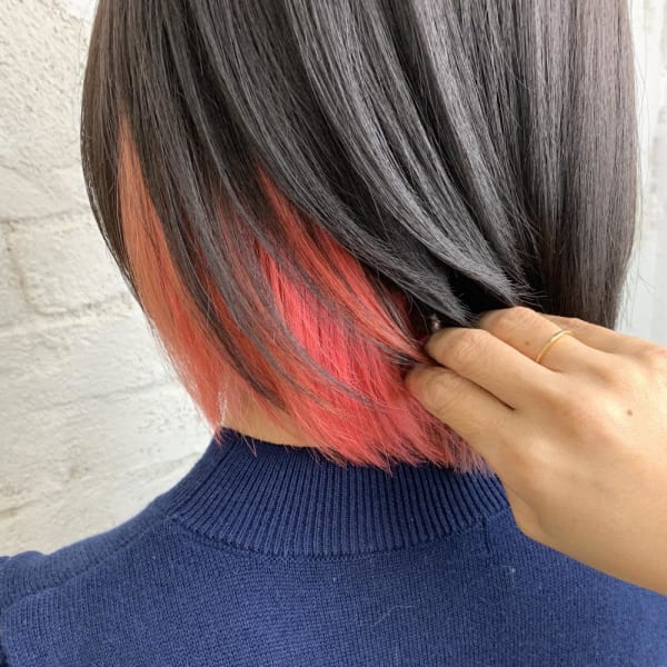 インナーカラー、ピンク、派手カラー、池袋