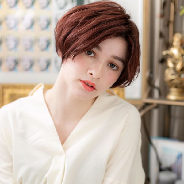 くせ毛風フェミニン*センターパート大人ボブ グラマラス
