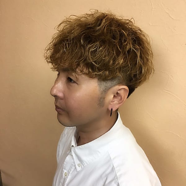 2ブロック パーマスタイル