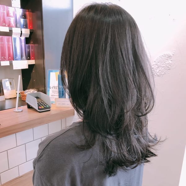 レイヤーカット セミロング