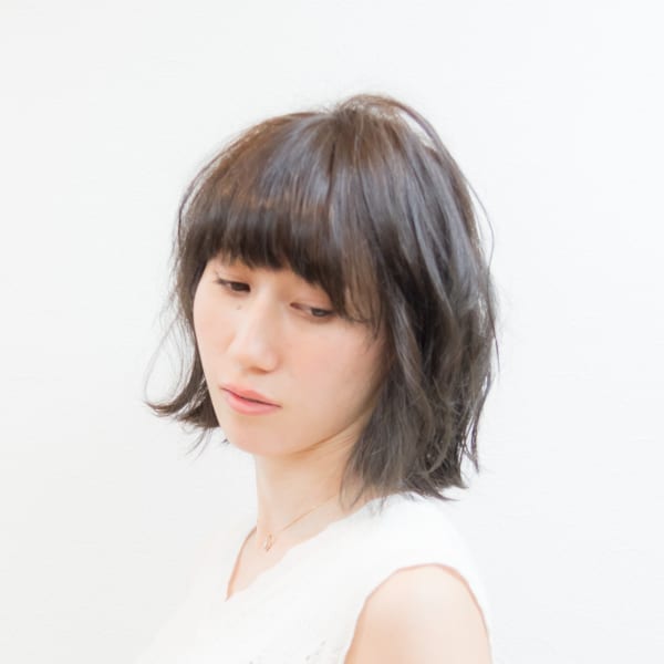 ボブ 【 外ハネボブ × ナチュラル × 厚めバング 】