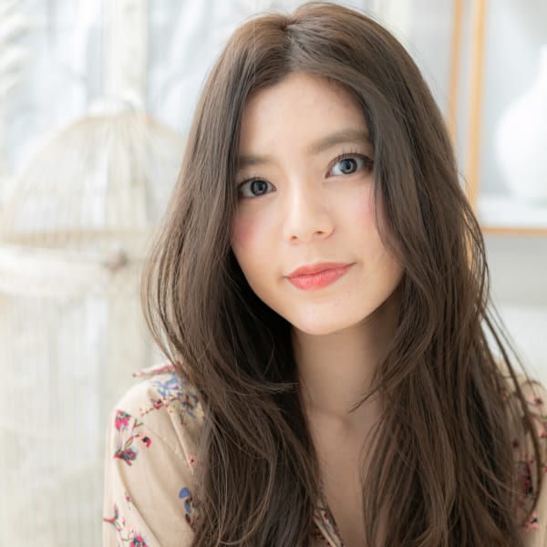 くせ毛風こなれカールx小顔センターパート　簡単スタイリング