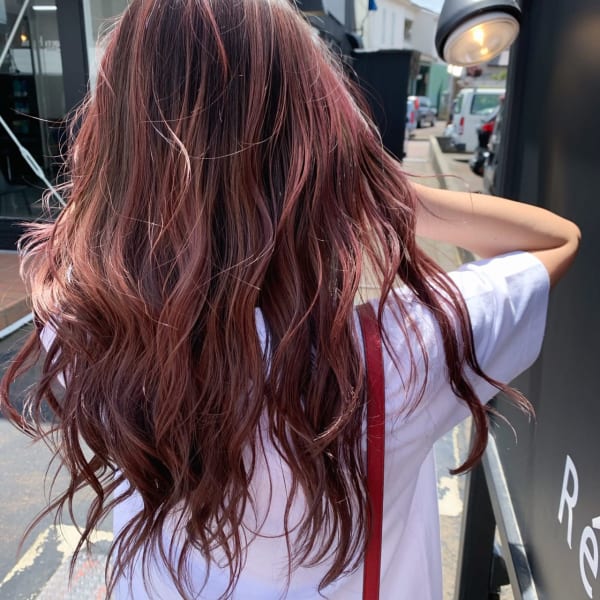 ピンクベージュ×バレイヤージ|Re charm by anyhow 長岡南七日町店