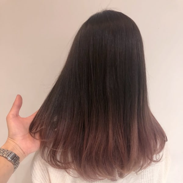 スモーキーピンクグラデーション