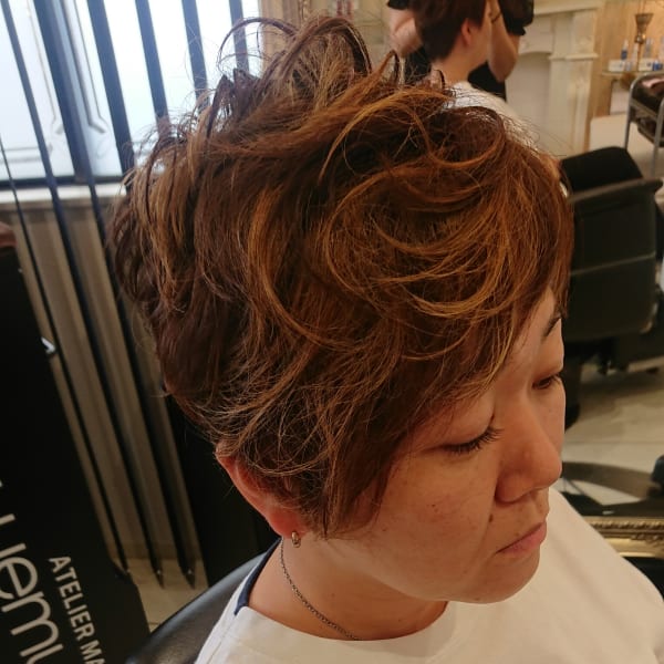 アシメのベリーショート