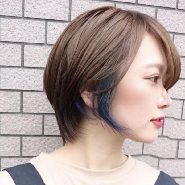 Lia&汐見悠佑　イヤリングカラー&ハンサムショート