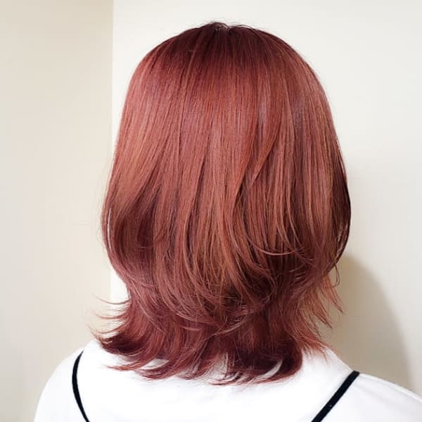 【COLO】ブリーチ1回ピンクウルフボブ 吉祥寺