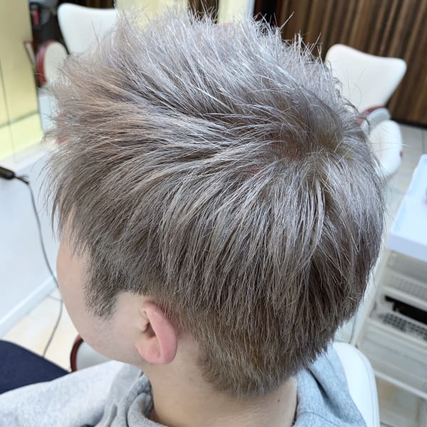 《QUALIS》メンズショート×ハイトーンシルバー