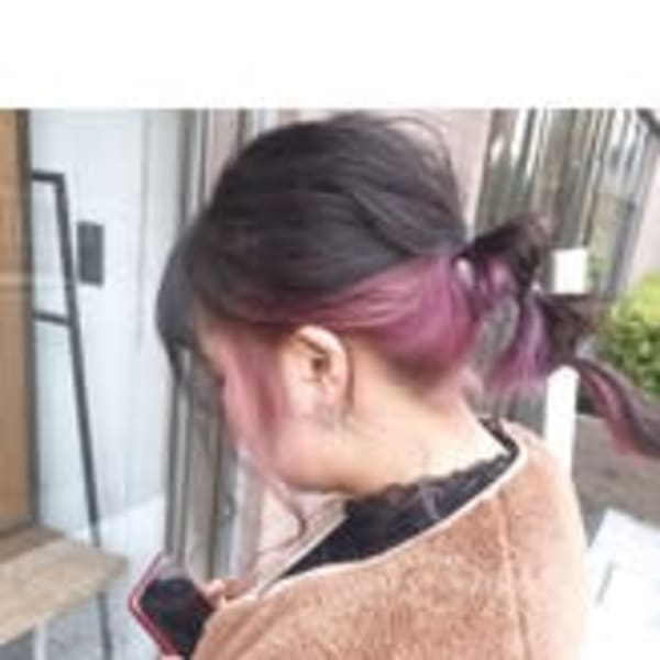 インナーピンク ピンクパープル インナーカラー