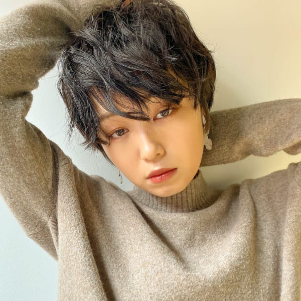小顔ショートパーマスタイル　【武蔵小杉美容室　abinto】
