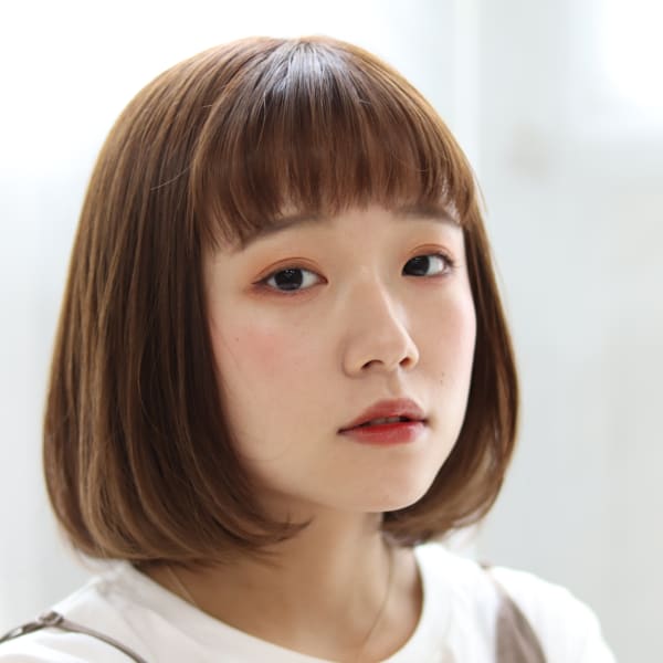 小顔ぱっつん前髪＊ボブ