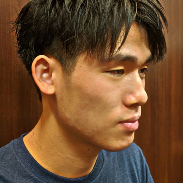 前髪縮毛矯正ショート〈理容室〉〈銀座〉〈新橋〉〈ショート〉