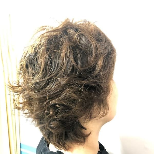 ≪大人女子のカーリーヘア≫酵素パーマ|理学美容院ひで