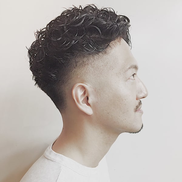 スキンフェード+パーマ