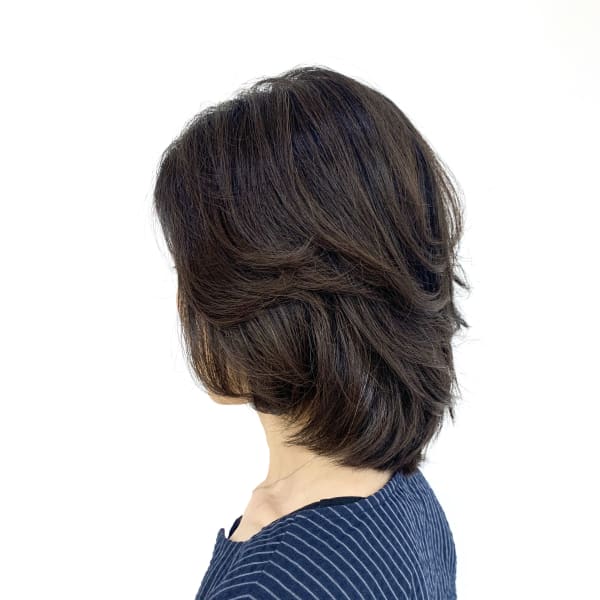 [QUALIS]レイヤー/内巻き/ワンカール/黒髪レイヤー