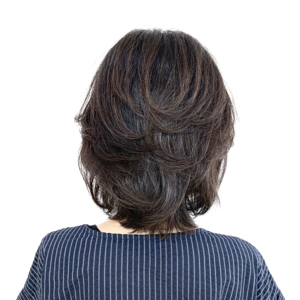 [QUALIS]レイヤー/内巻き/ワンカール/黒髪レイヤー