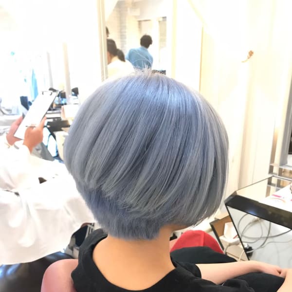 【QUALIS】レディース/カラーリング/ライトブルシルバー