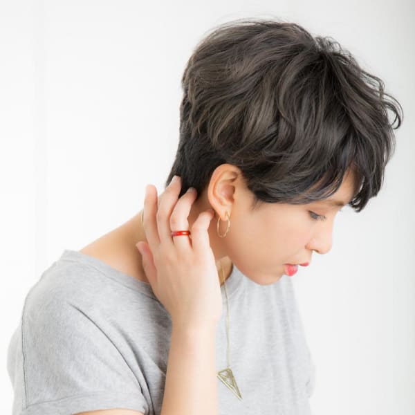 【Euphoria/三田淑絵】耳上ニュアンスパーマショート