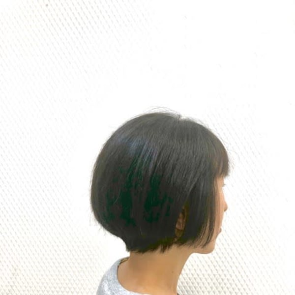 襟足スッキリ/小顔ショート/暗めカラー/30代40代50代