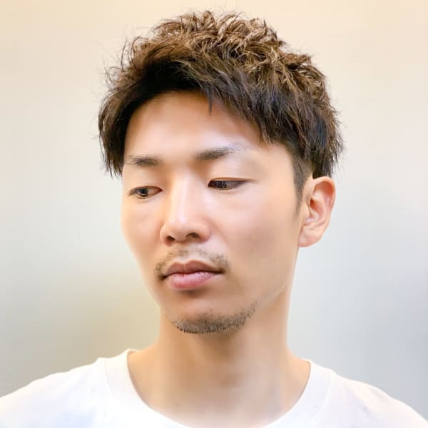 クセ毛風!極ゆるツイストパーマ+ツーブロック