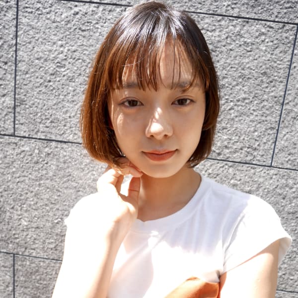 /シースルーバングツヤが決めて大人ショートボブ 【有海一生】|shushu    organic & hair