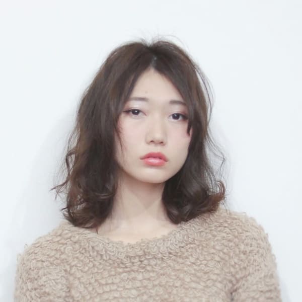 センターパート☆ふわミディ