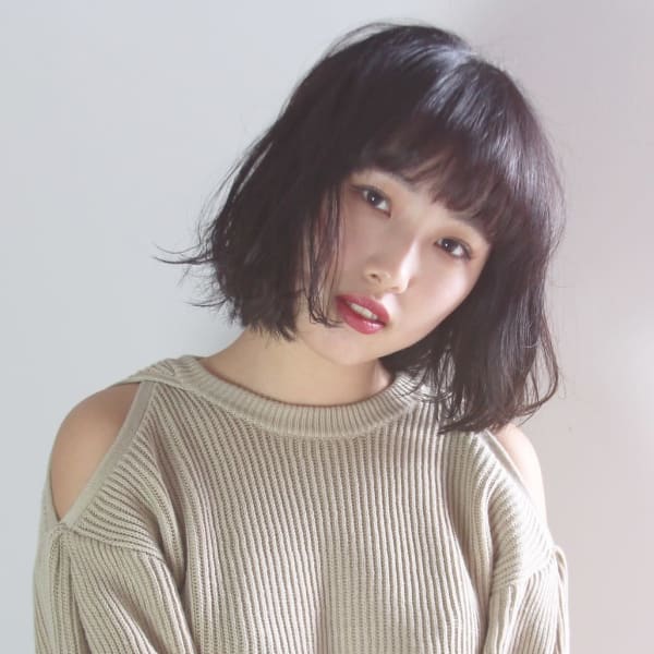 大人かわいい☆小顔ナチュラルボブ