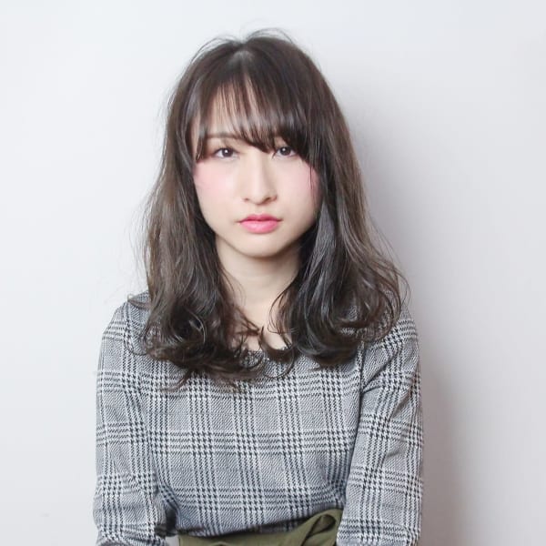 大人可愛い☆ナチュラル小顔ふわミディ