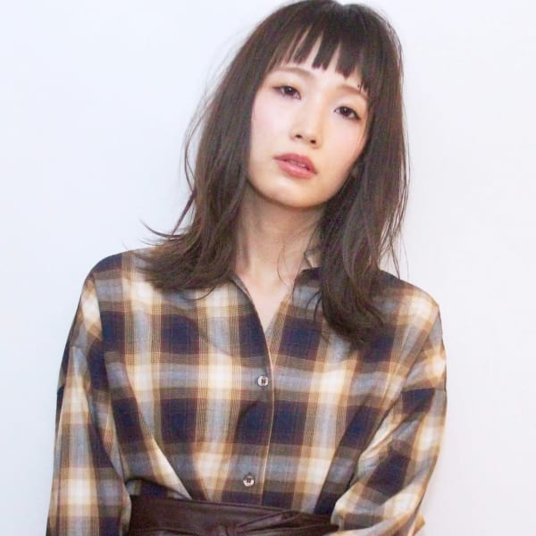 オン眉 斜めバング 小顔☆ジェンダーレス