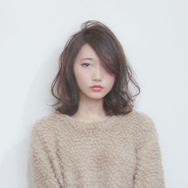 大人かわいい☆小顔ルーズふわミディ